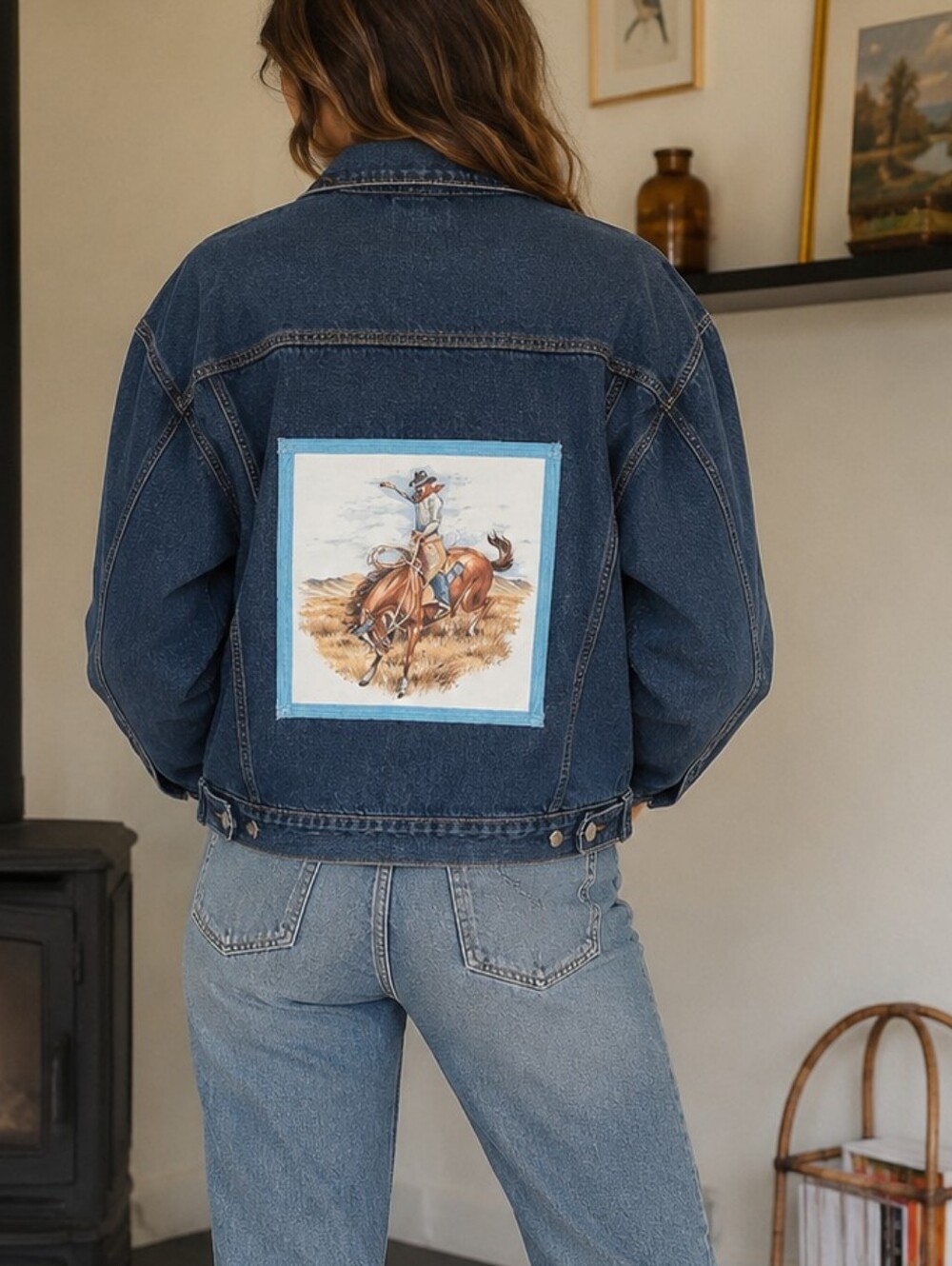 Western Denim Patchwork Jacket